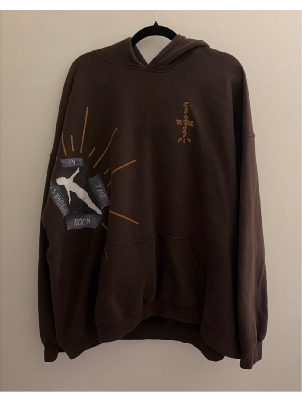 Men's cactus jack Travis Scott Hoodie XXL Brown